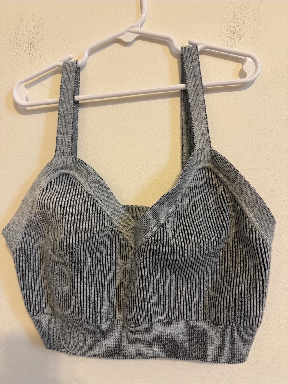 wild fable Ribbed Grey Cropped Bralette Top